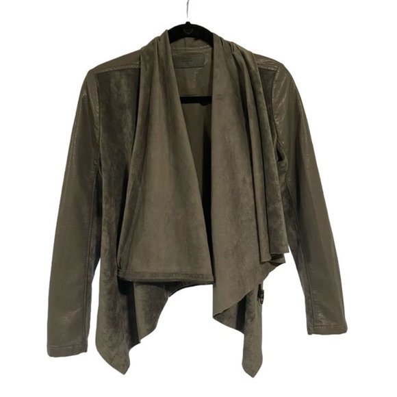 Blank NYC Private Practice Moto Jacket Vegan Faux Leather‎ Gray Size XS - Picture 5 of 8